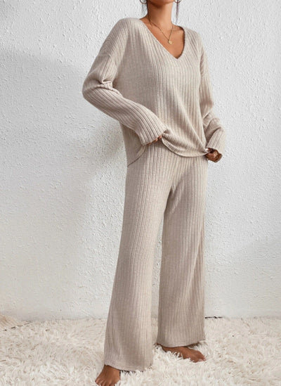 Haley - Ribbed Knit lounge Set