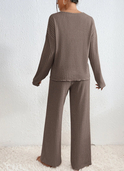 Haley - Ribbed Knit lounge Set