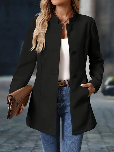 Elara – Elegant Button-Up Coat