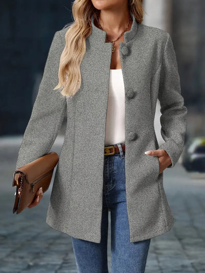 Elara – Elegant Button-Up Coat