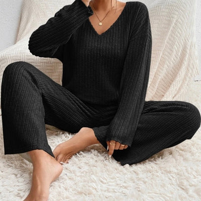 Haley - Ribbed Knit lounge Set