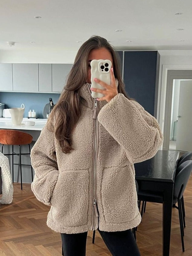 Poppy – Soft teddy coat