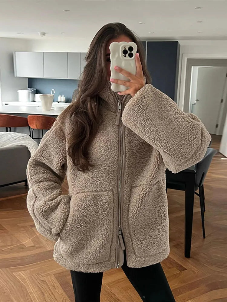 Poppy – Soft teddy coat