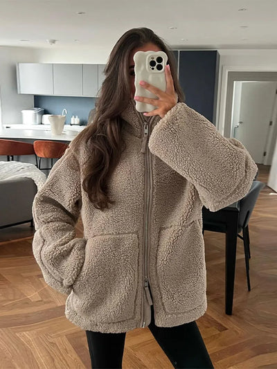 Poppy – Soft teddy coat