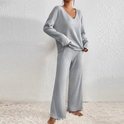 Haley - Ribbed Knit lounge Set