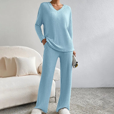 Haley - Ribbed Knit lounge Set