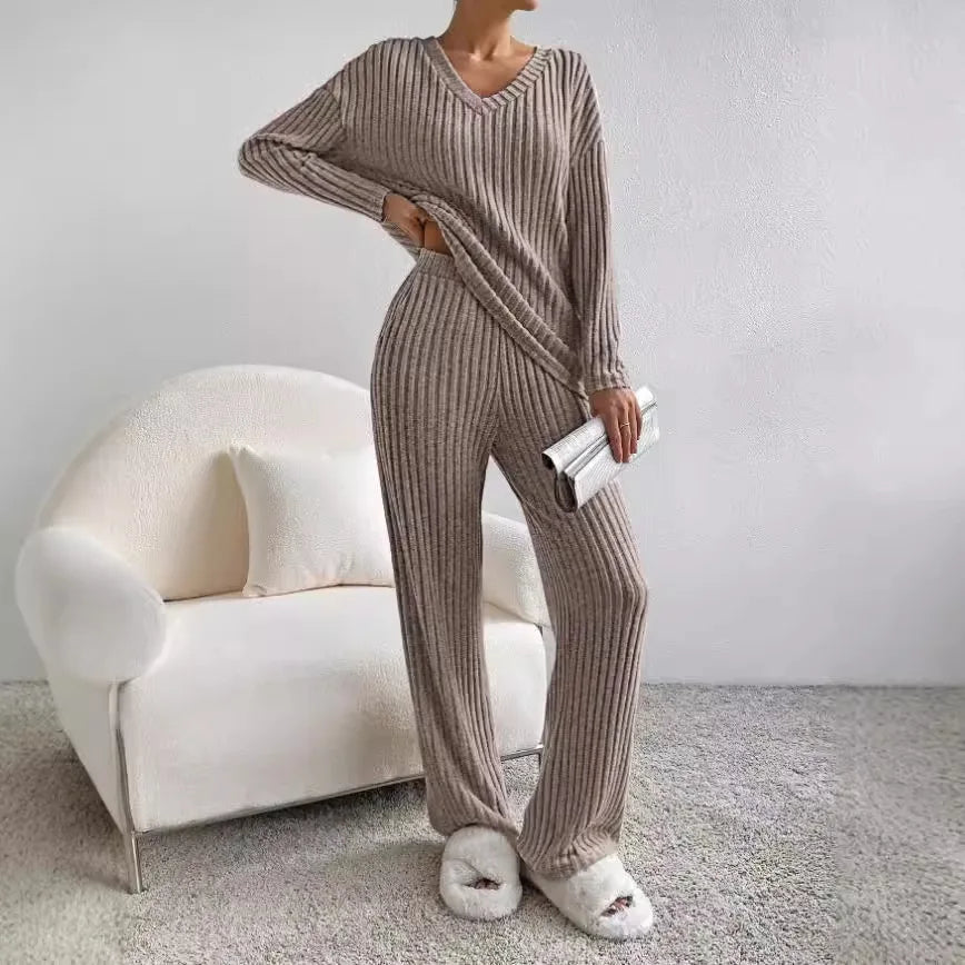 Haley - Ribbed Knit lounge Set