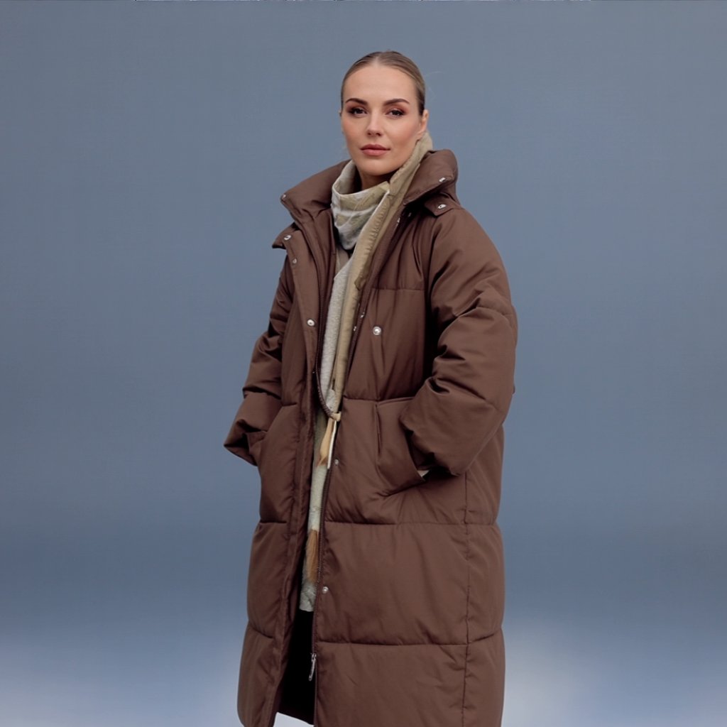 Carly - Elegant Long Hooded Coat