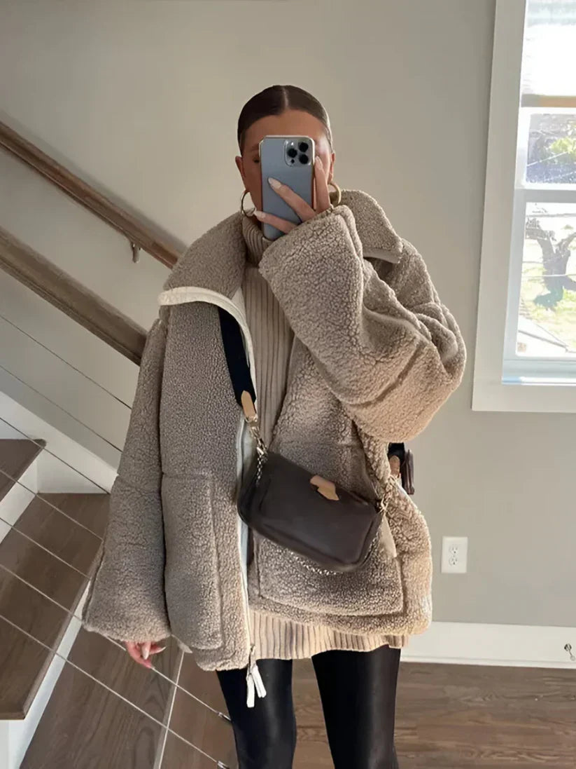 Poppy – Soft teddy coat