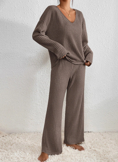 Haley - Ribbed Knit lounge Set