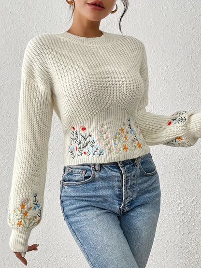 Stella - Soft Flower Sweater By Snoosly