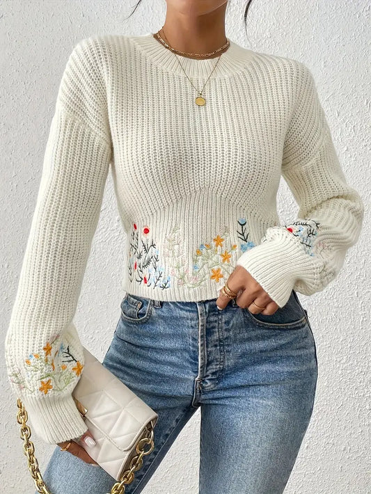 Stella - Soft Flower Sweater By Snoosly