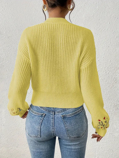 Stella - Soft Flower Sweater By Snoosly