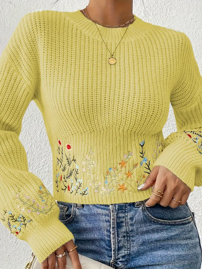 Stella - Soft Flower Sweater By Snoosly