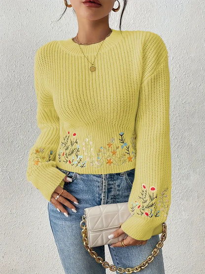 Stella - Soft Flower Sweater By Snoosly