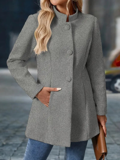 Elara – Elegant Button-Up Coat