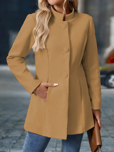 Elara – Elegant Button-Up Coat