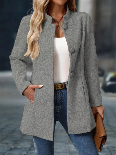 Elara – Elegant Button-Up Coat