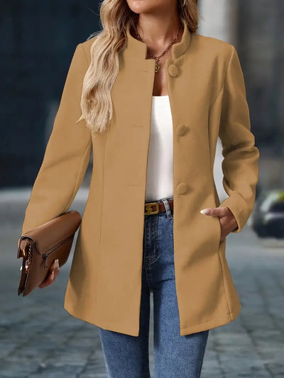 Elara – Elegant Button-Up Coat