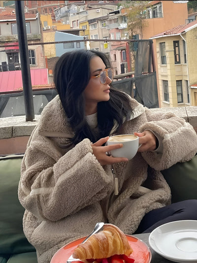 Poppy – Soft teddy coat