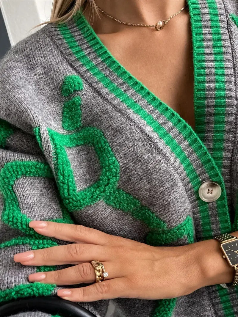 Maelle – Geo Cozy Cardigan by Snoosly