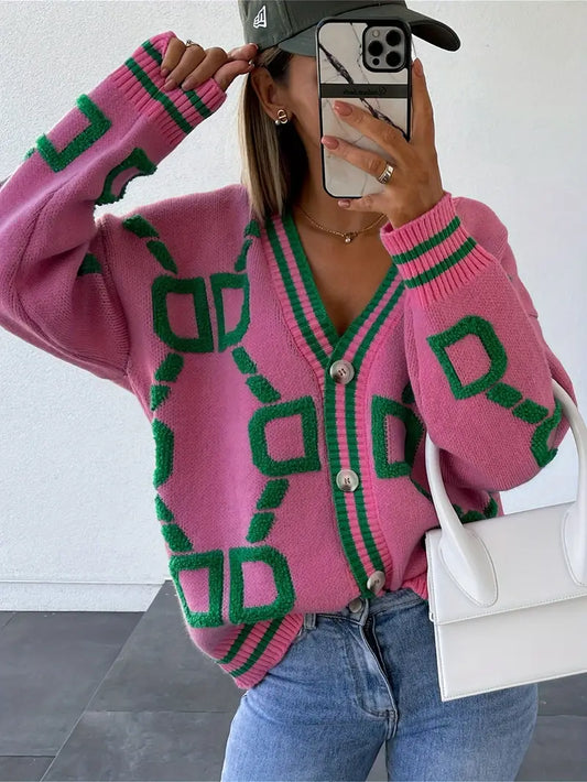Maelle – Geo Cozy Cardigan by Snoosly
