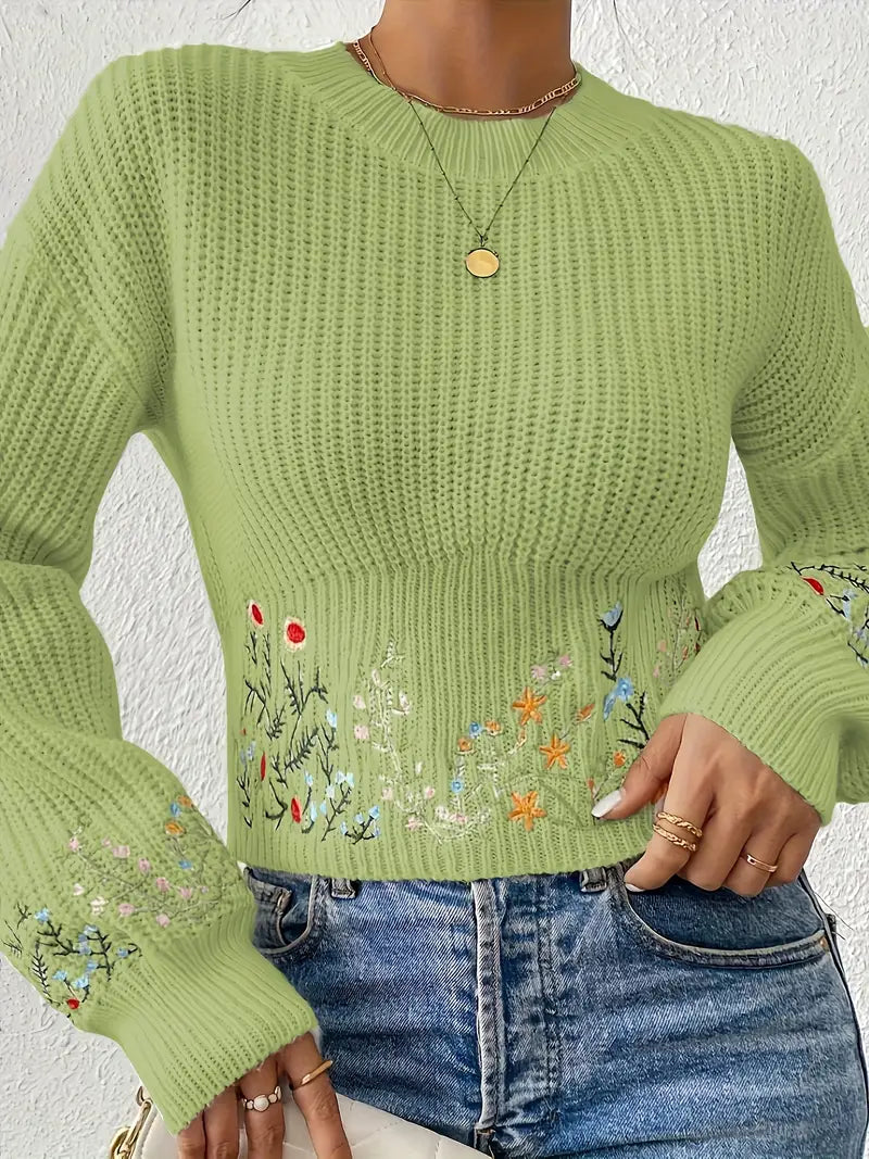 Stella - Soft Flower Sweater By Snoosly