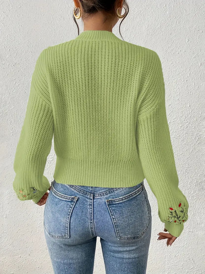 Stella - Soft Flower Sweater By Snoosly