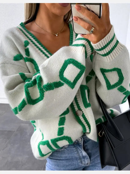 Maelle – Geo Cozy Cardigan by Snoosly