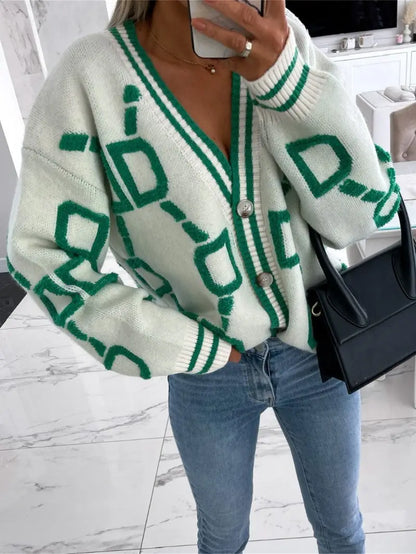 Maelle – Geo Cozy Cardigan by Snoosly