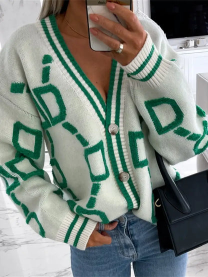 Maelle – Geo Cozy Cardigan by Snoosly