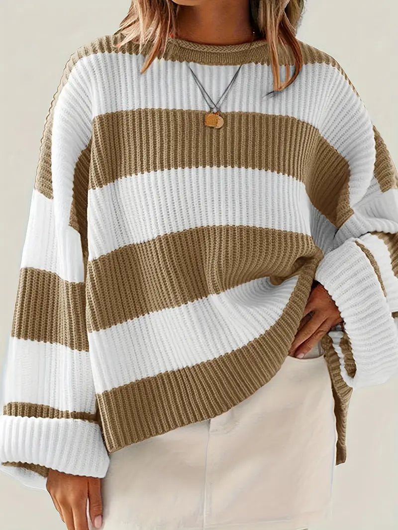 Aria – Cozy Striped Sweater by Snoosly