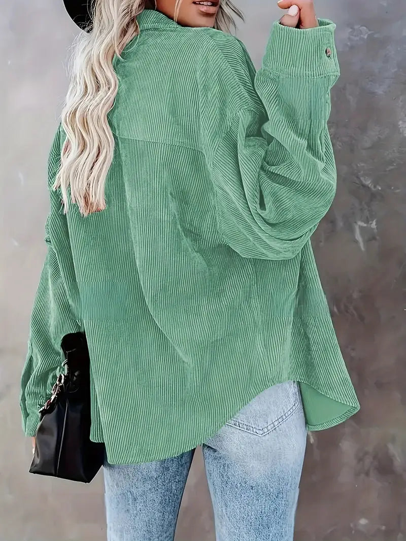 Elara – Effortless Corduroy Shirt by Snoosly