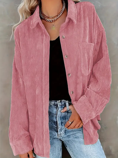 Elara – Effortless Corduroy Shirt by Snoosly