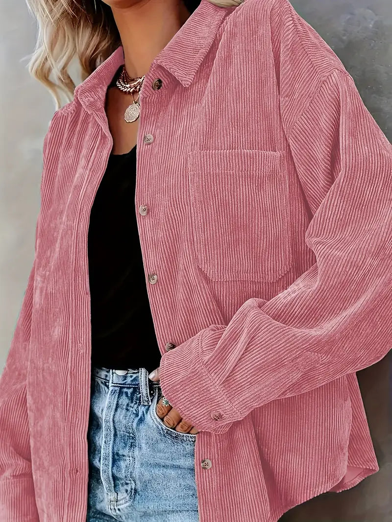 Elara – Effortless Corduroy Shirt by Snoosly