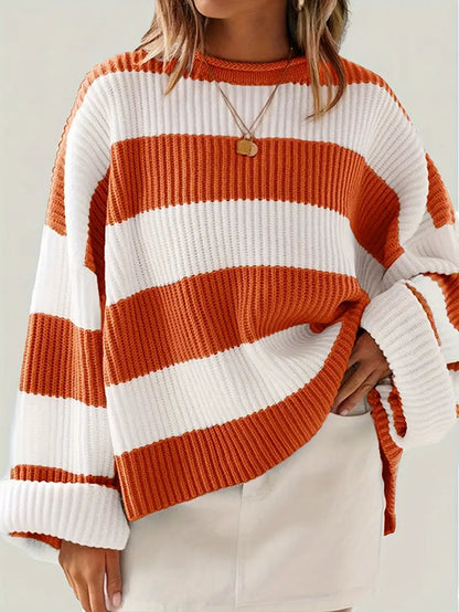 Aria – Cozy Striped Sweater by Snoosly