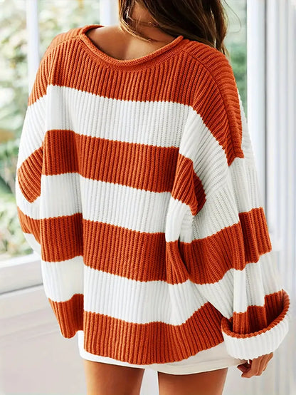 Aria – Cozy Striped Sweater by Snoosly