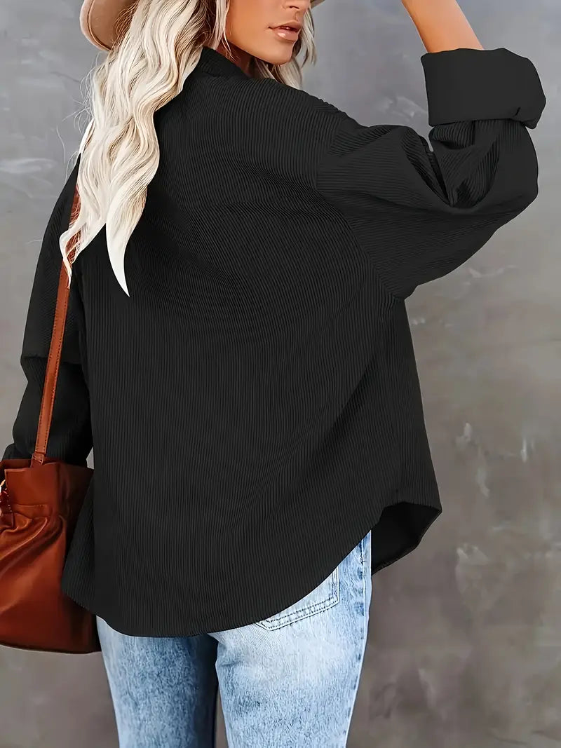 Elara – Effortless Corduroy Shirt by Snoosly