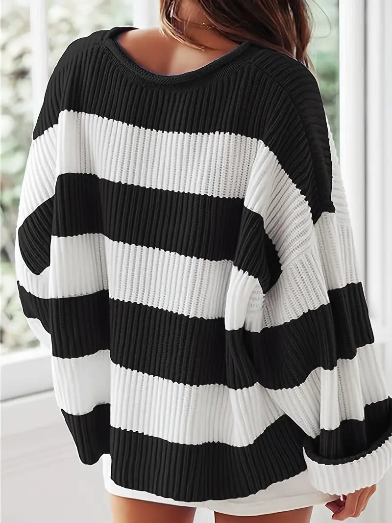 Aria – Cozy Striped Sweater by Snoosly