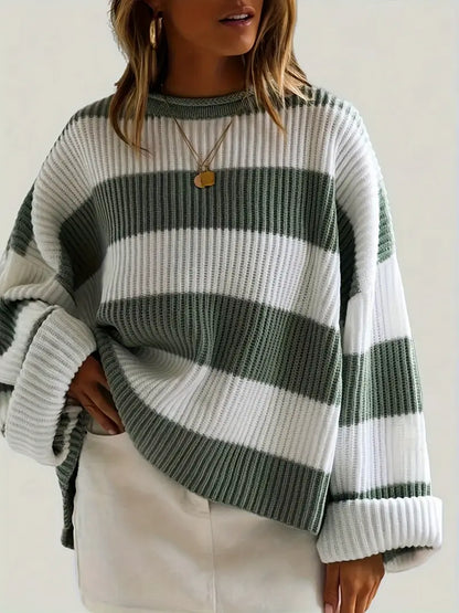 Aria – Cozy Striped Sweater by Snoosly