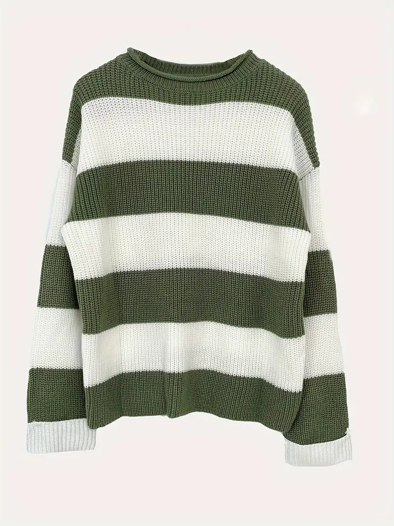 Aria – Cozy Striped Sweater by Snoosly