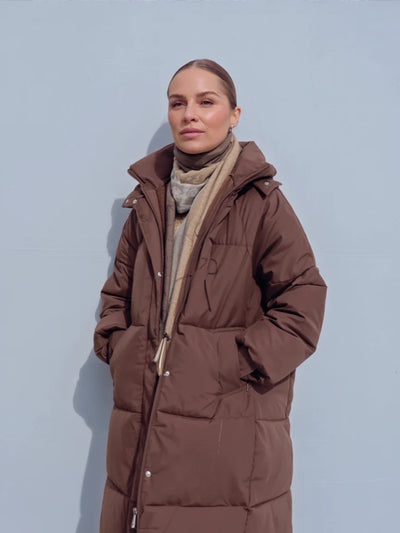 Carly - Elegant Long Hooded Coat