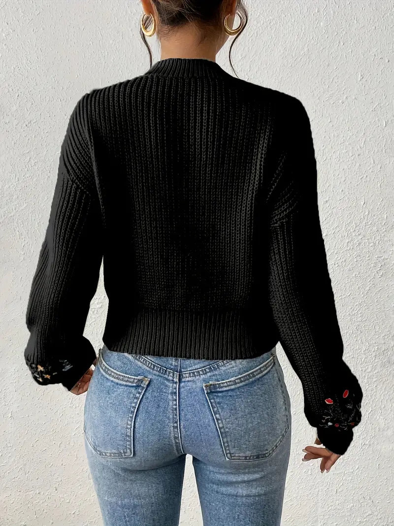 Stella - Soft Flower Sweater By Snoosly