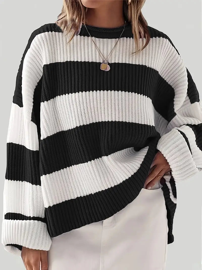 Aria – Cozy Striped Sweater by Snoosly